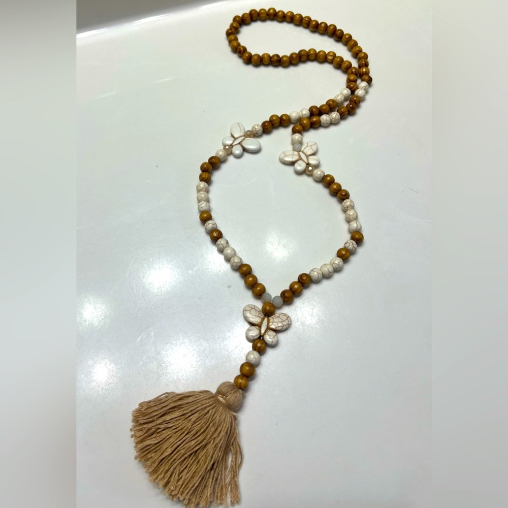 Butterfly Wood Necklace
